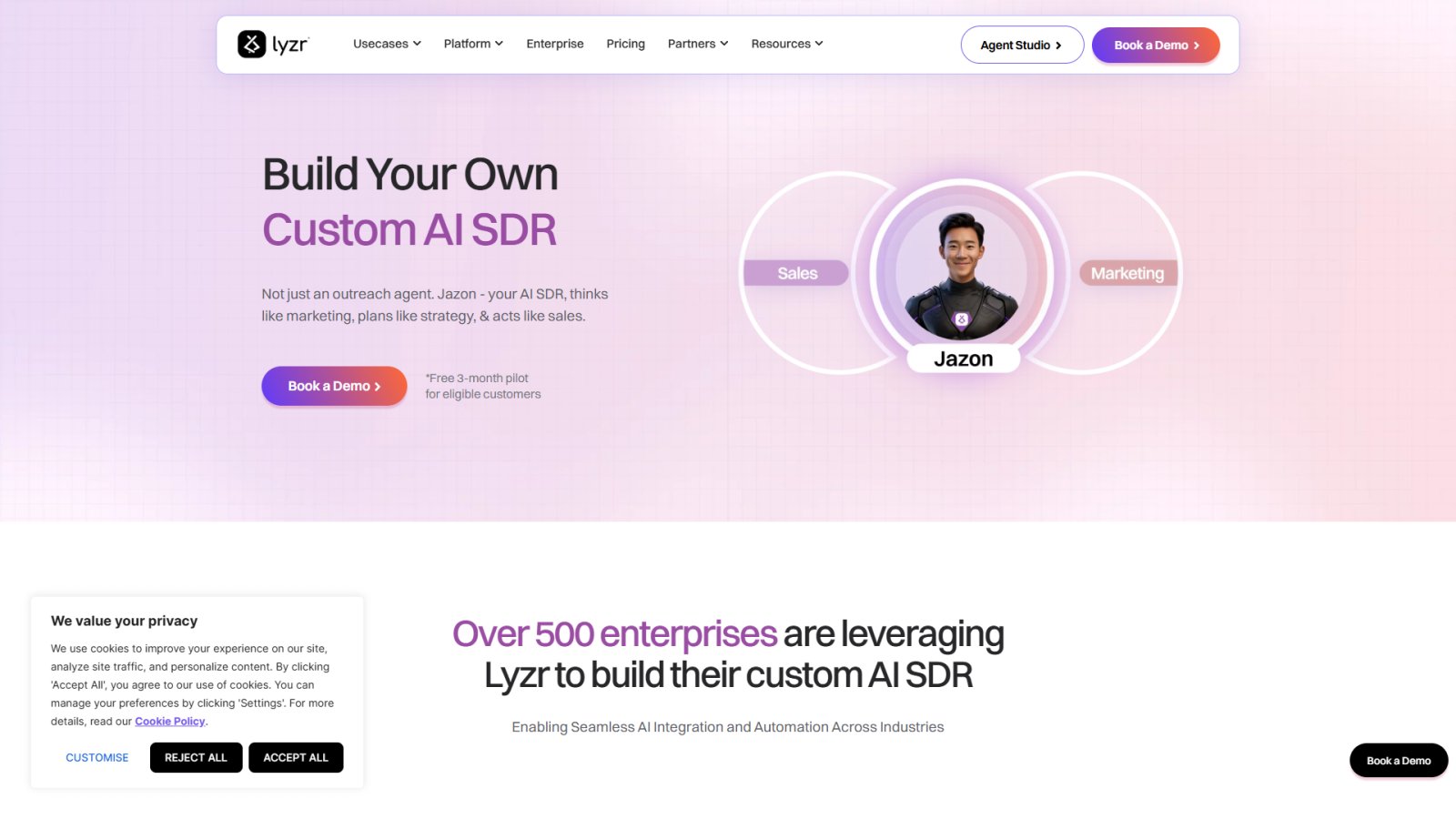 Jazon - AI SDR нейросеть Главная страница Jazon - AI SDR нейросеть Главная страница