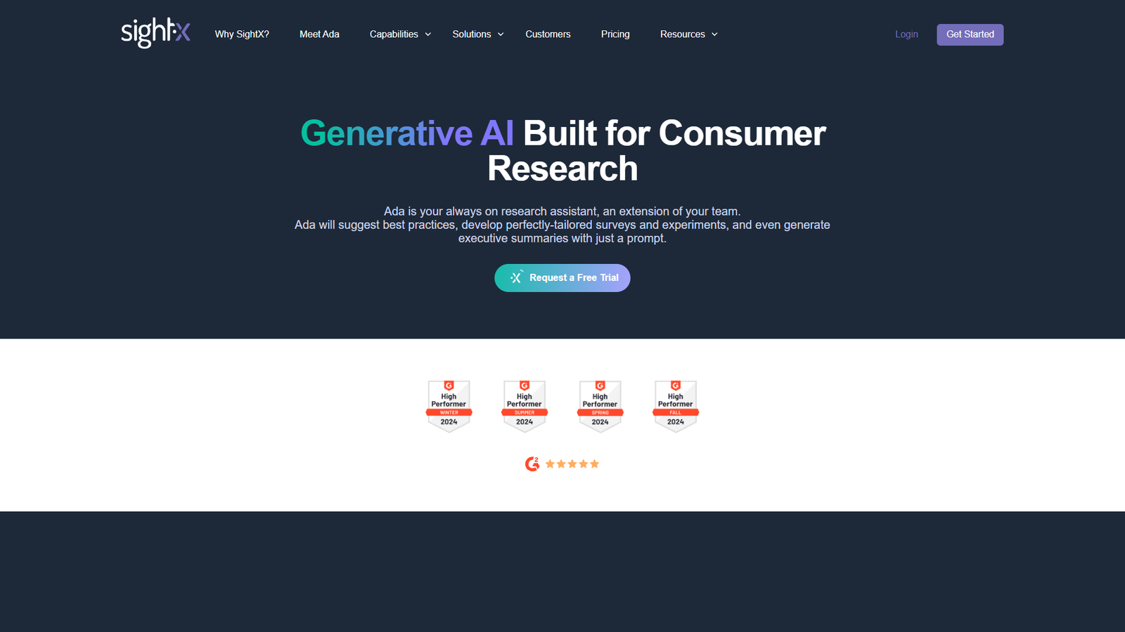 SightX Ada — Generative AI Consultant — интерфейс нейросети SightX Ada — Generative AI Consultant — интерфейс нейросети