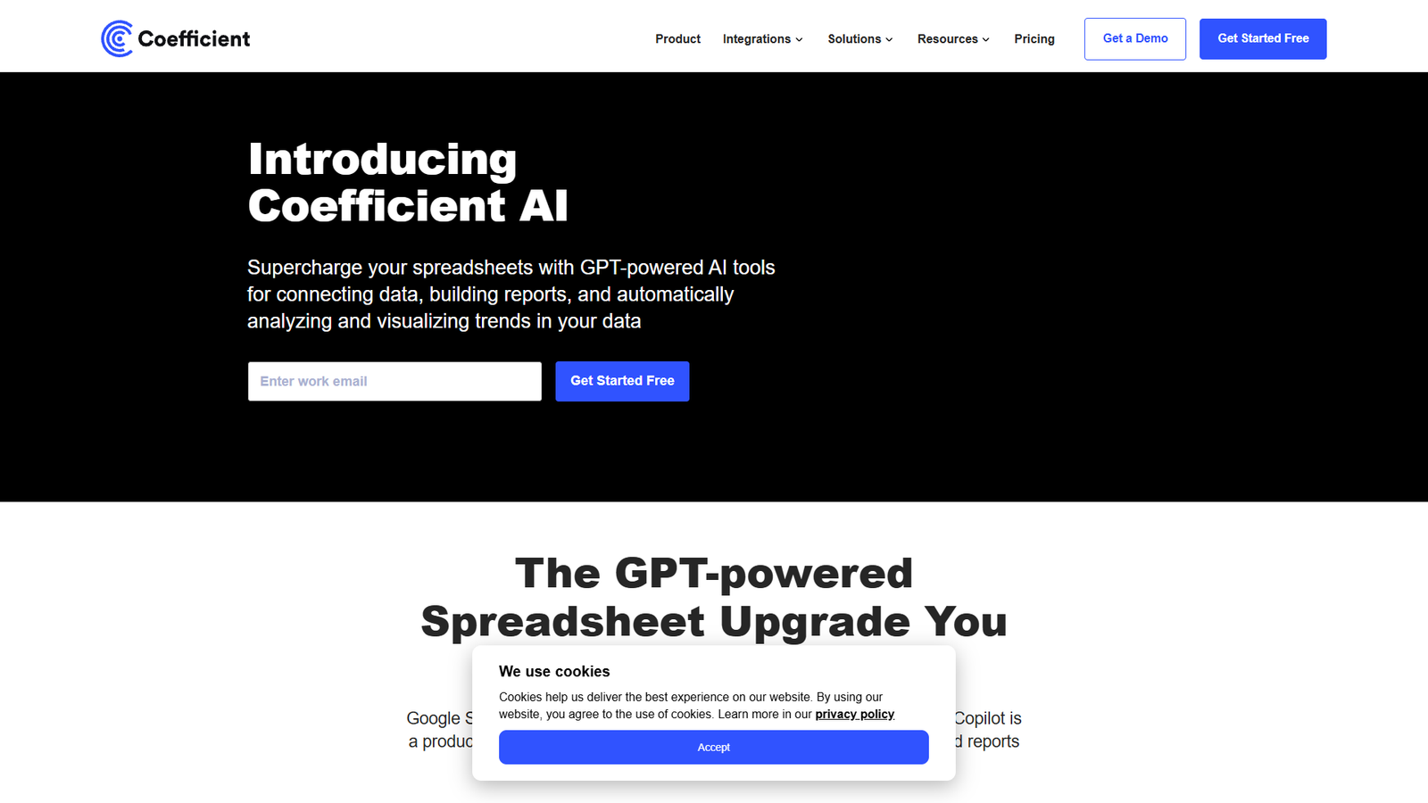 Coefficient GPT Copilot для Google Sheets — интерфейс нейросети Coefficient GPT Copilot для Google Sheets — интерфейс нейросети