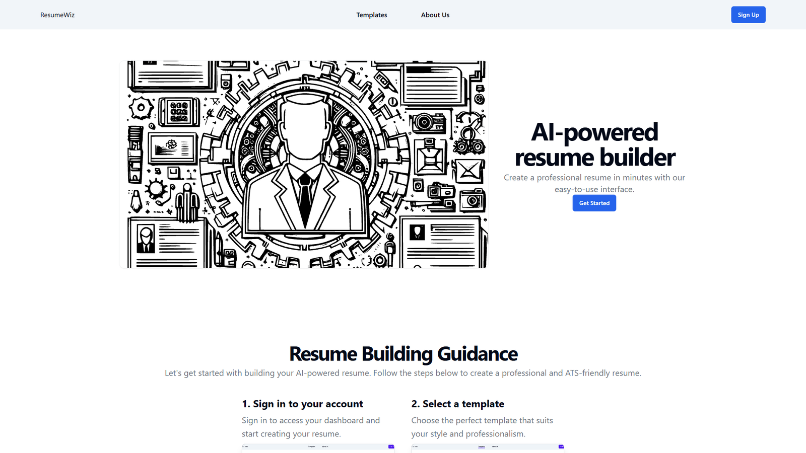 ResumeWiz — интерфейс нейросети ResumeWiz — интерфейс нейросети