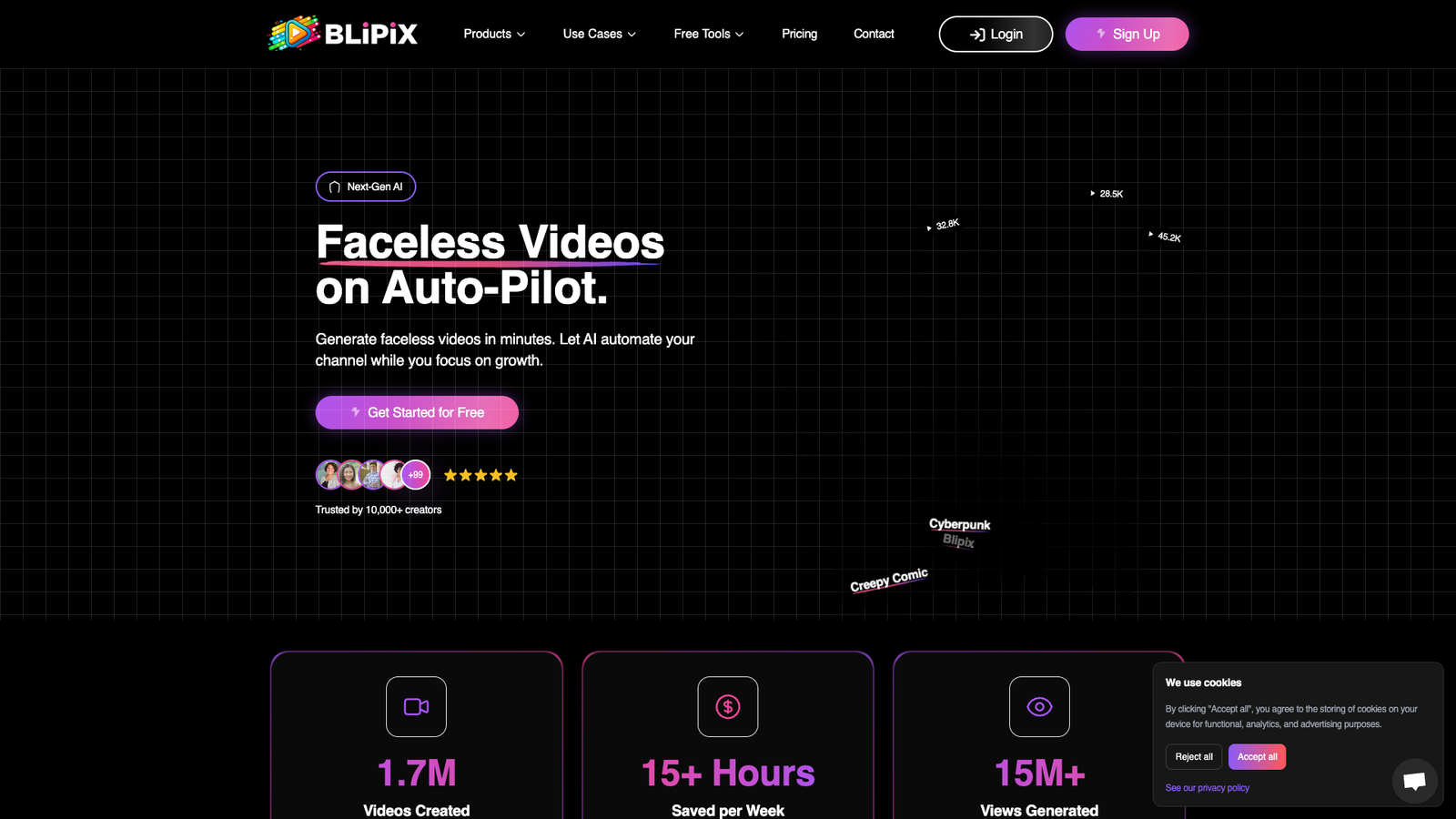 Blipix — интерфейс нейросети Blipix — интерфейс нейросети