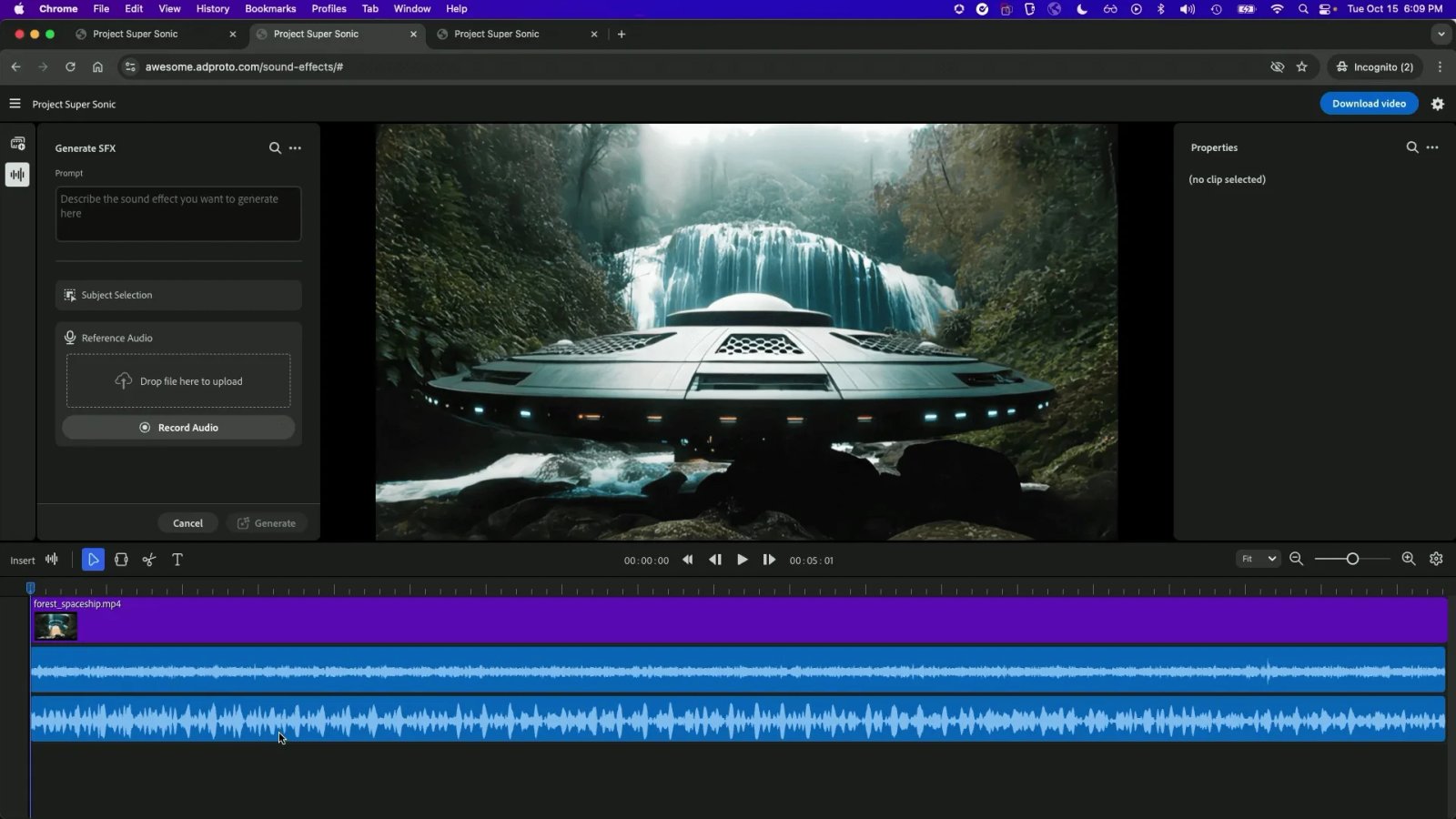 Adobe Super Sonic Звуковые эффекты