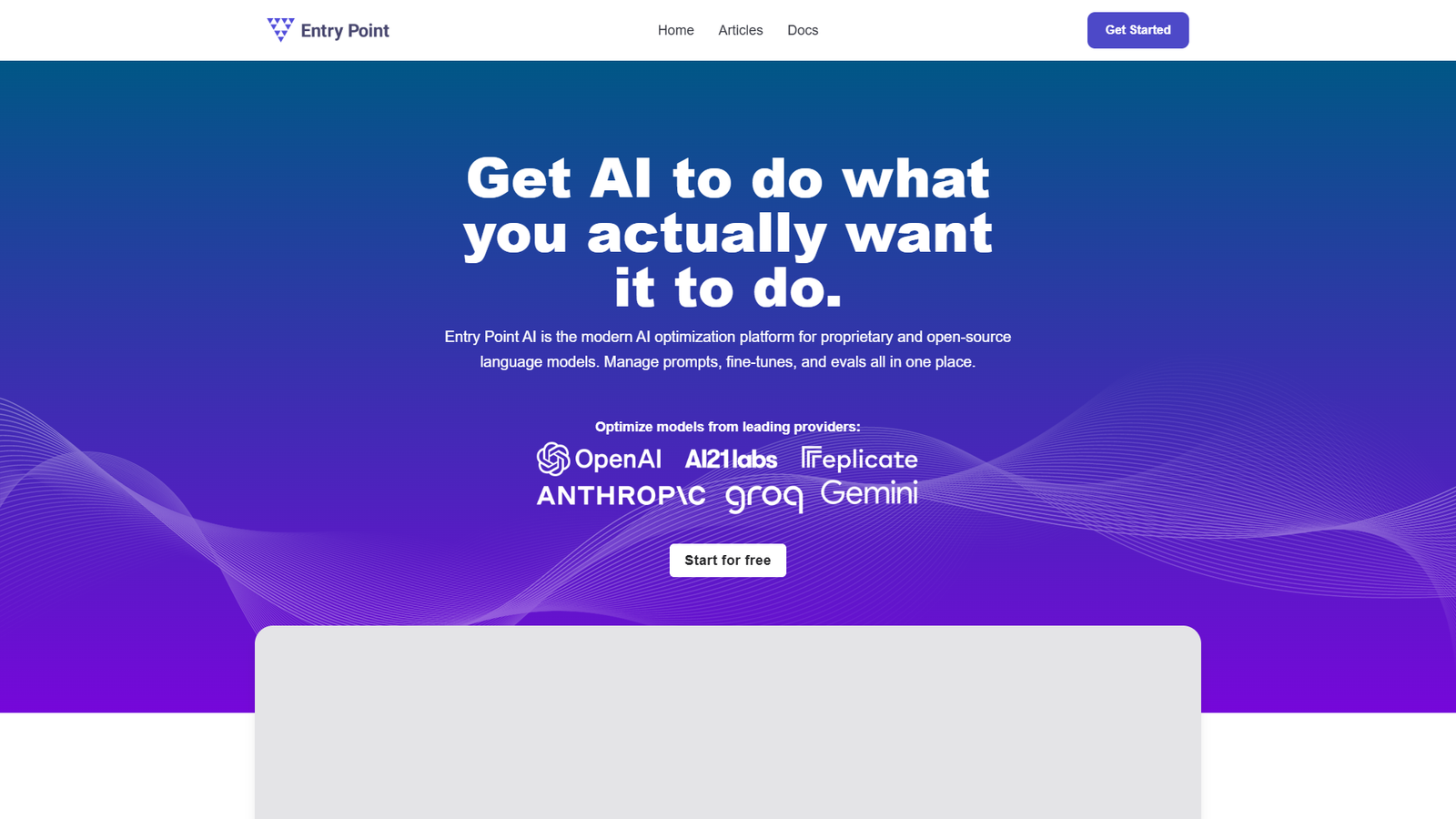 Entry Point AI — интерфейс нейросети Entry Point AI — интерфейс нейросети