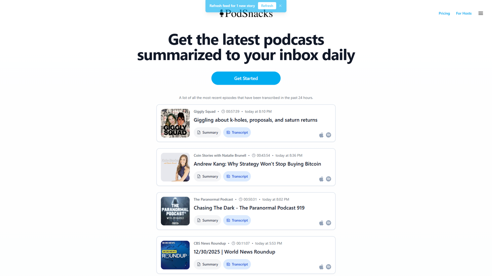 PodSnacks — интерфейс нейросети PodSnacks — интерфейс нейросети