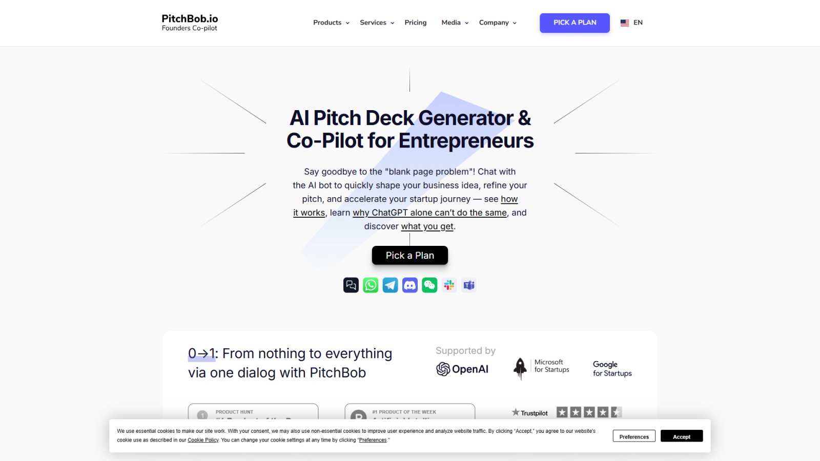 PitchBob.io нейросеть Главная страница