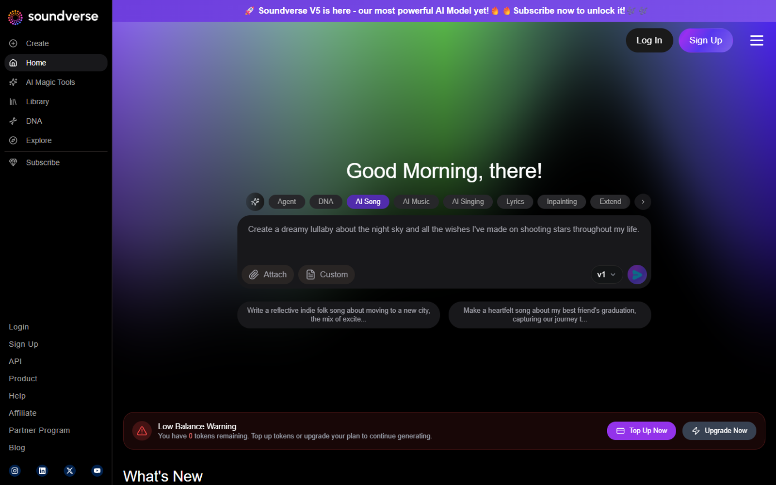 Soundverse AI — интерфейс нейросети Soundverse AI — интерфейс нейросети