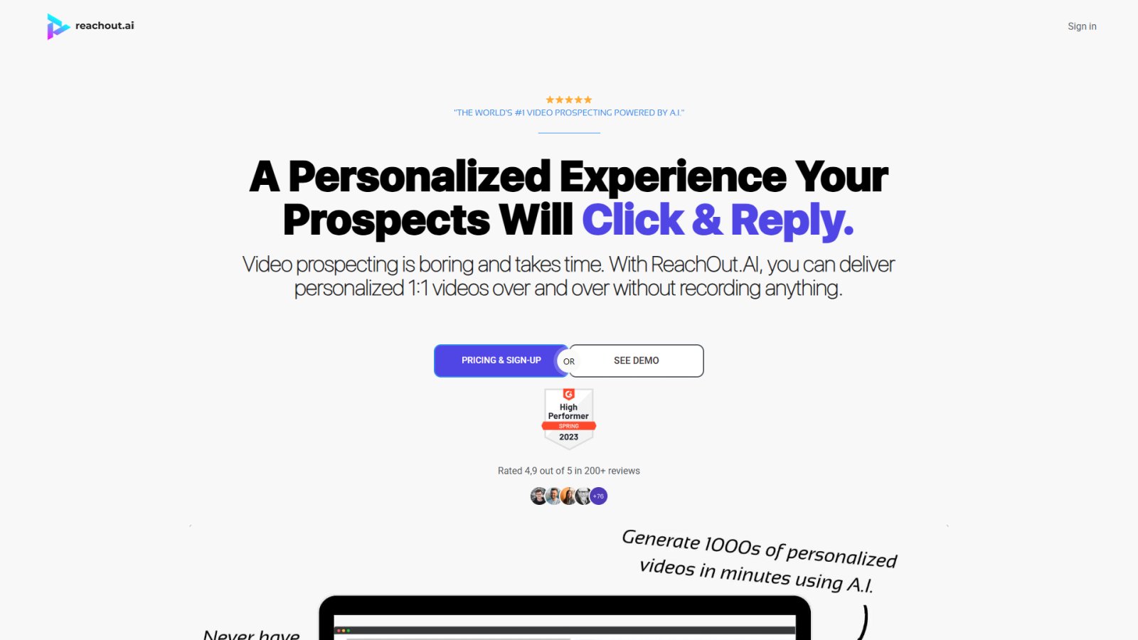 ReachOut.AI нейросеть Главная страница ReachOut.AI нейросеть Главная страница