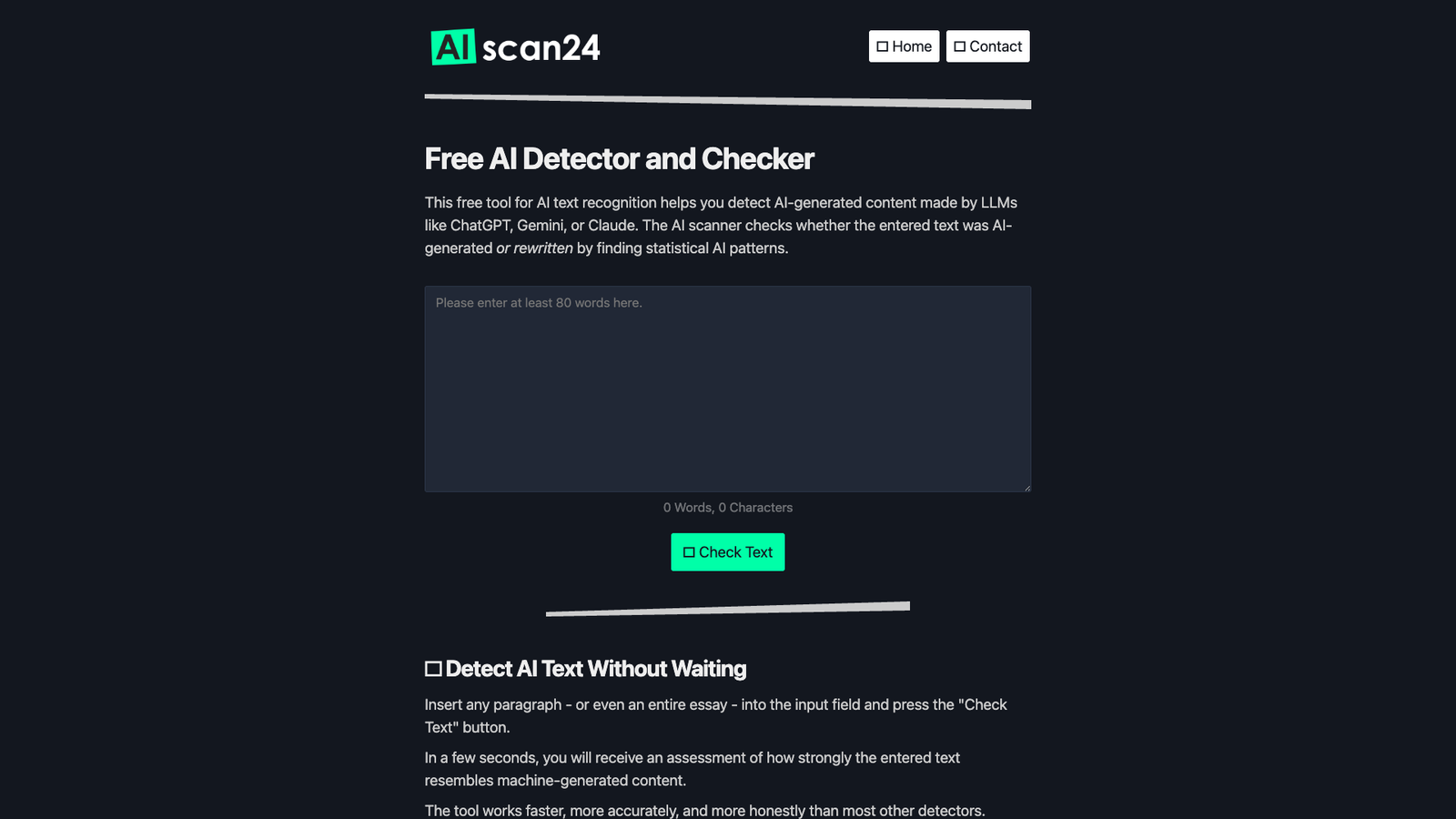 AIScan24 — интерфейс нейросети AIScan24 — интерфейс нейросети