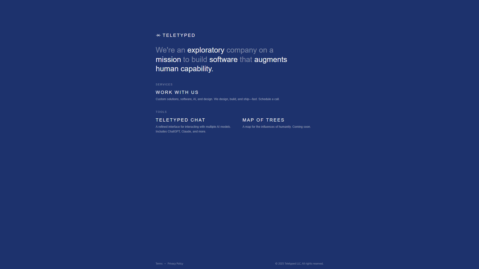 Teletyped — интерфейс нейросети Teletyped — интерфейс нейросети