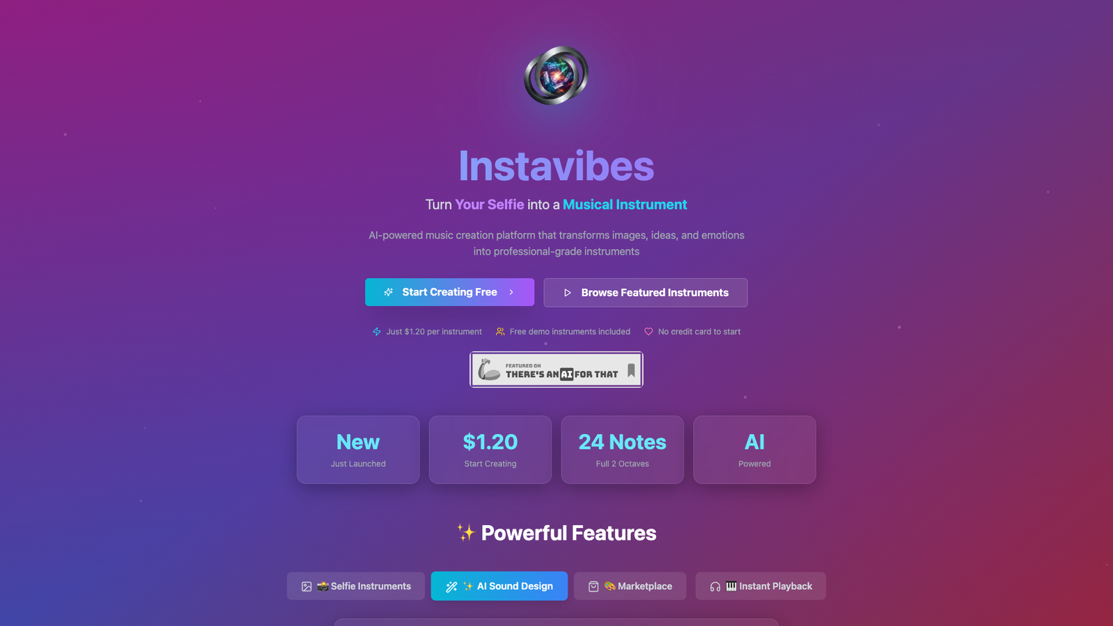 Instavibes — интерфейс нейросети Instavibes — интерфейс нейросети