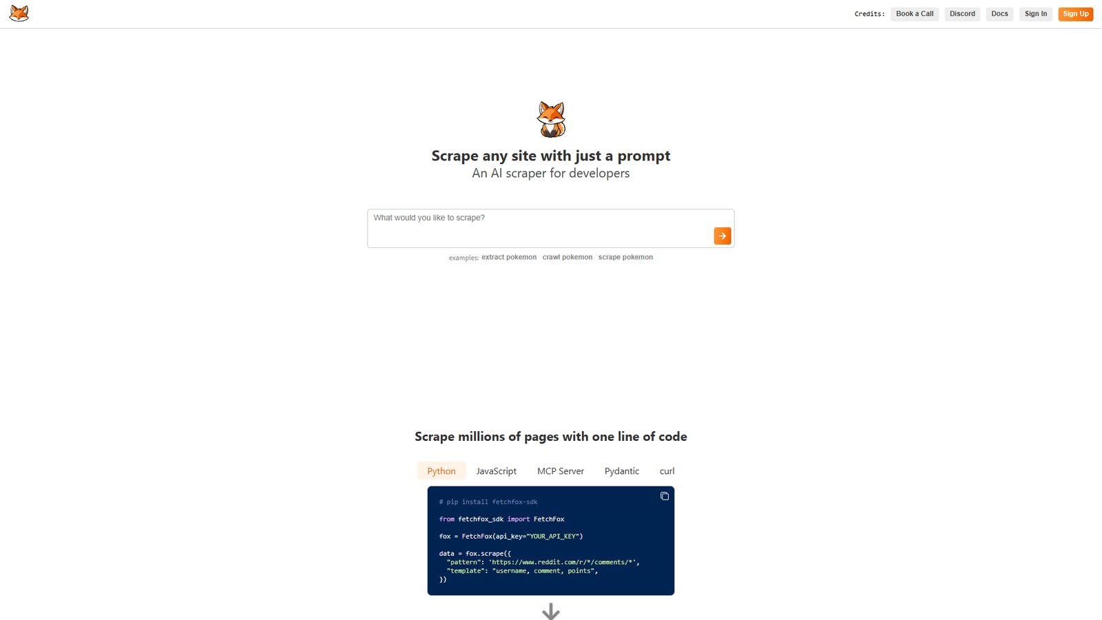 FetchFox — интерфейс нейросети FetchFox — интерфейс нейросети