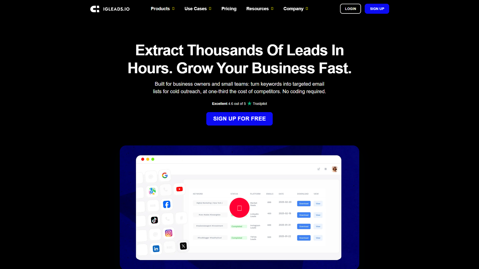 IGLeads — интерфейс нейросети IGLeads — интерфейс нейросети
