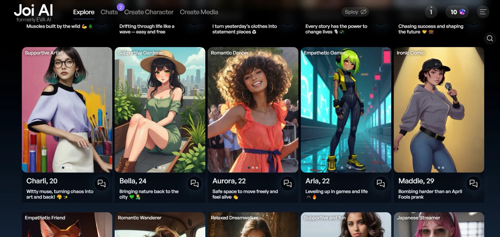 Joi AI Персонажи Joi AI Персонажи