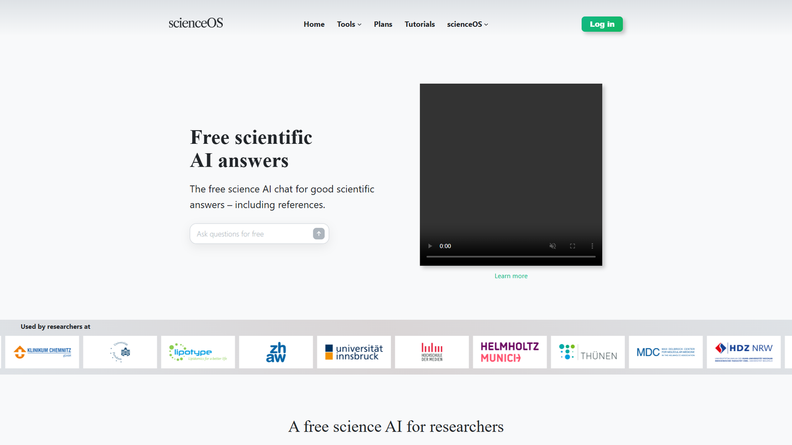 scienceOS Science AI Chat — интерфейс нейросети scienceOS Science AI Chat — интерфейс нейросети