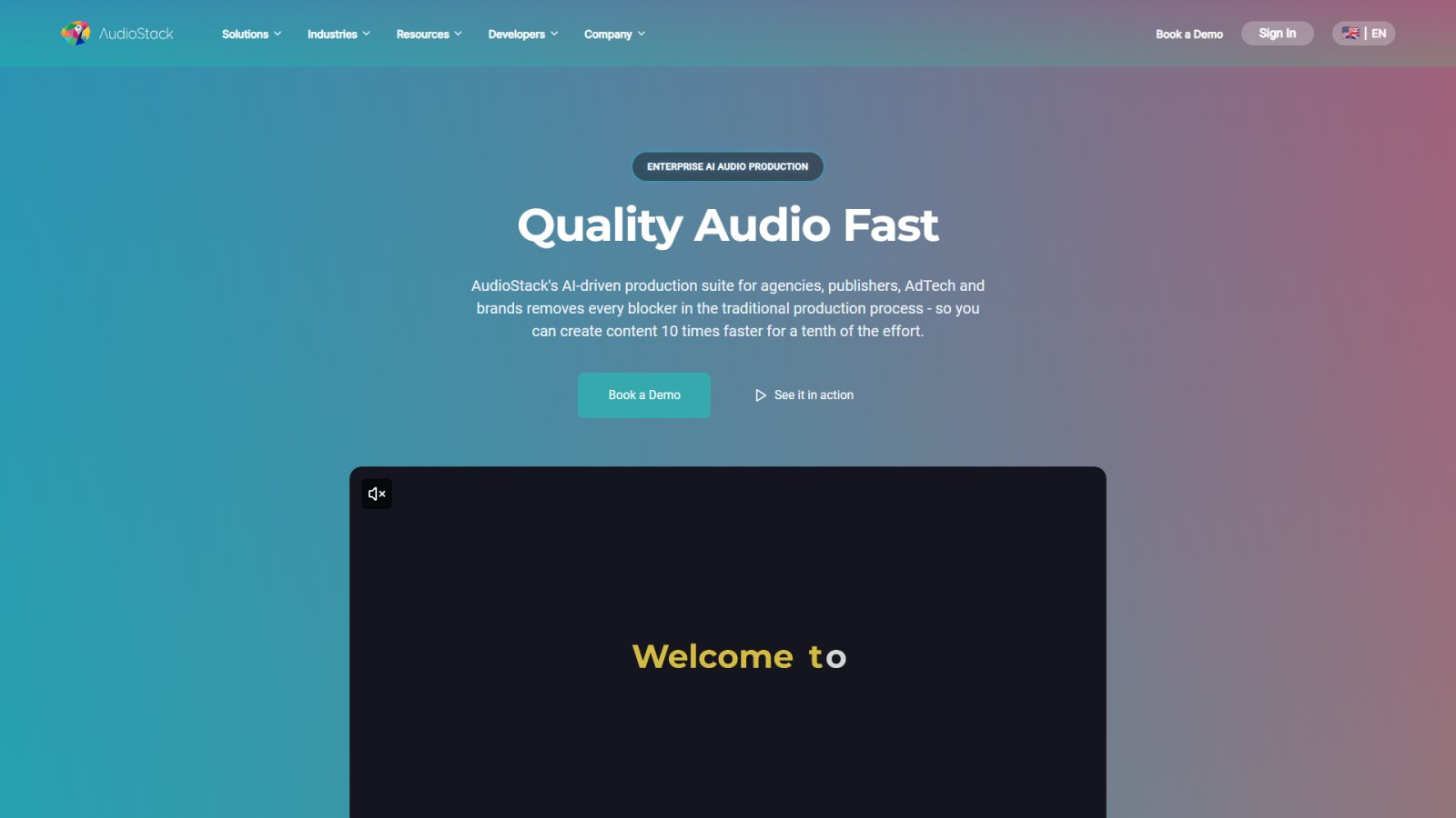 AudioStack нейросеть Главная страница