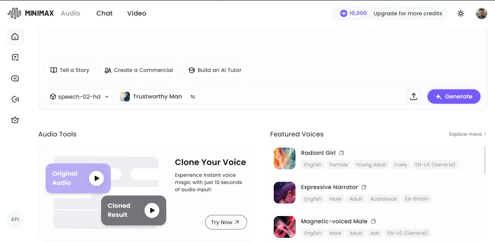 MiniMax Audio Клонирование MiniMax Audio Клонирование