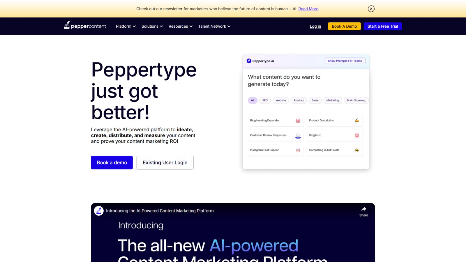 Peppertype.ai нейросеть Главная страница