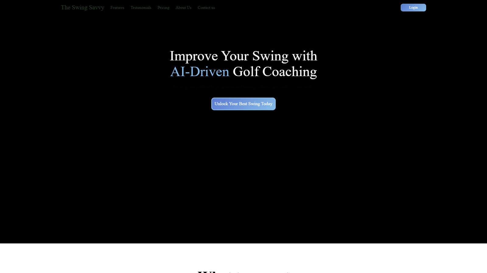 The Swing Savvy — интерфейс нейросети The Swing Savvy — интерфейс нейросети