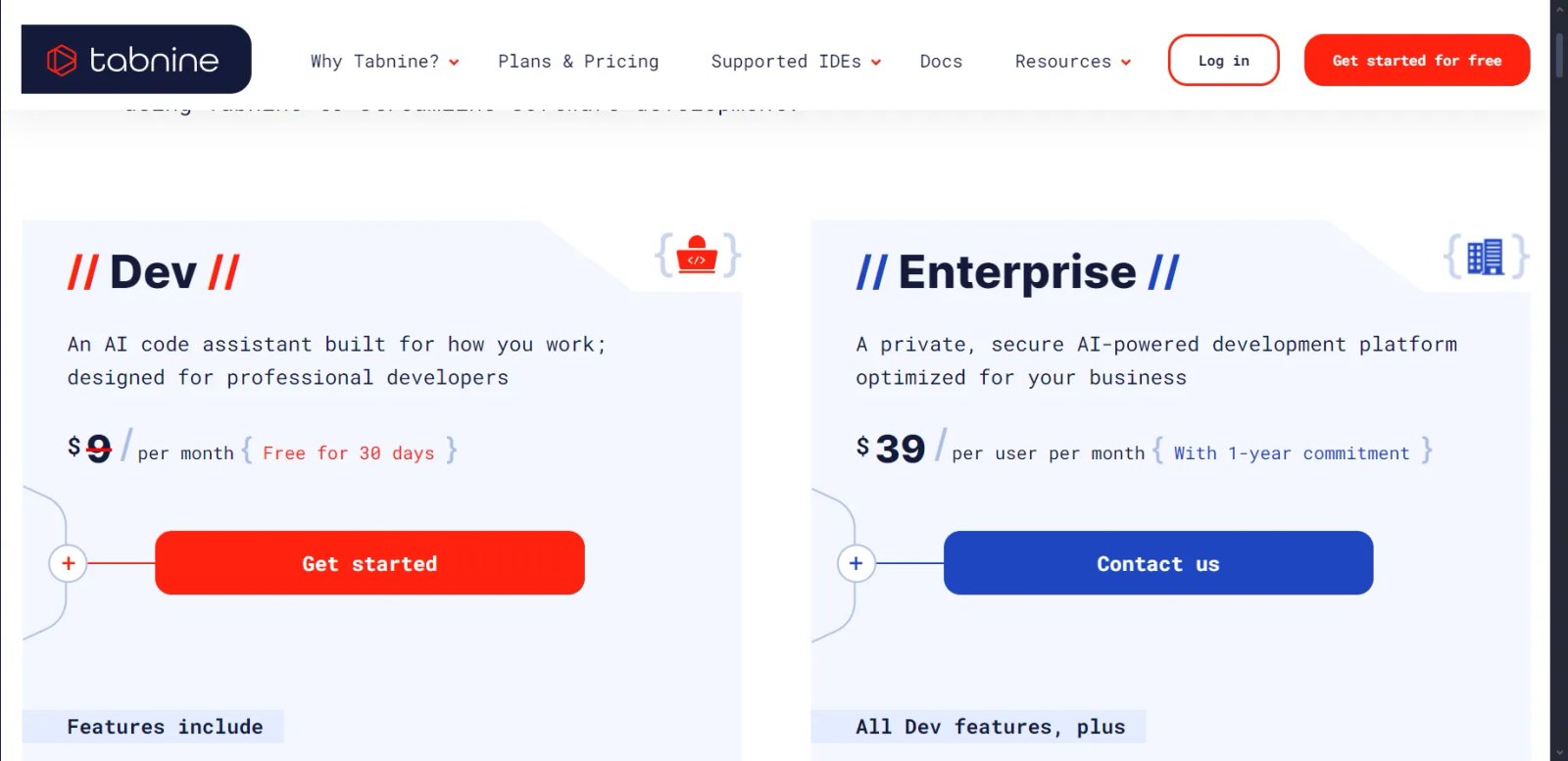 Tabnine Start Tabnine Start