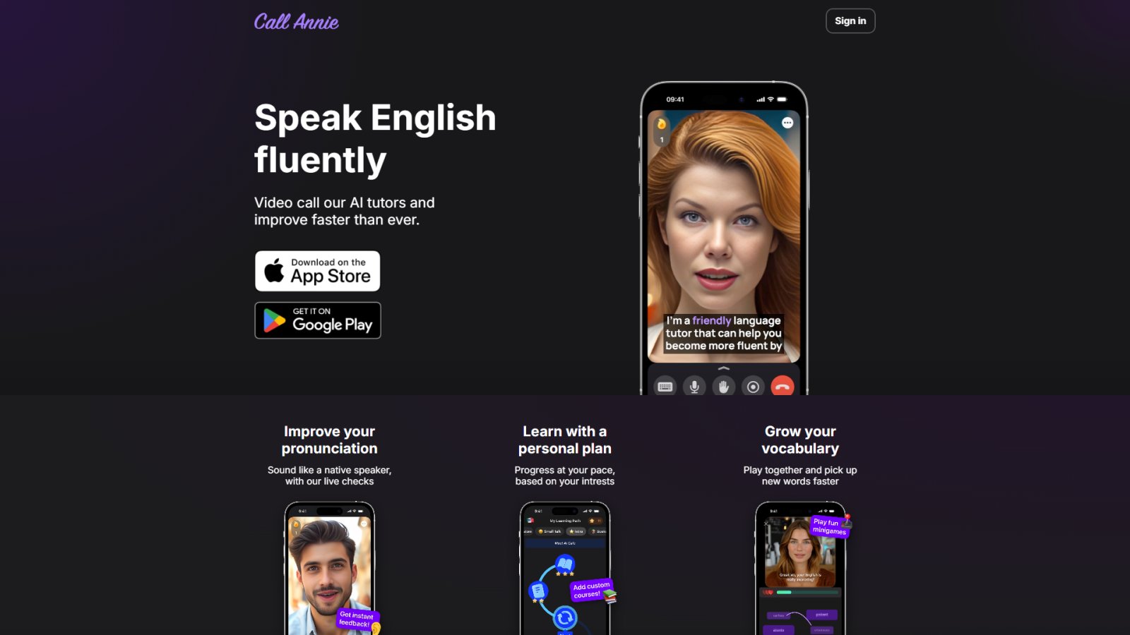 Call Annie нейросеть Главная страница