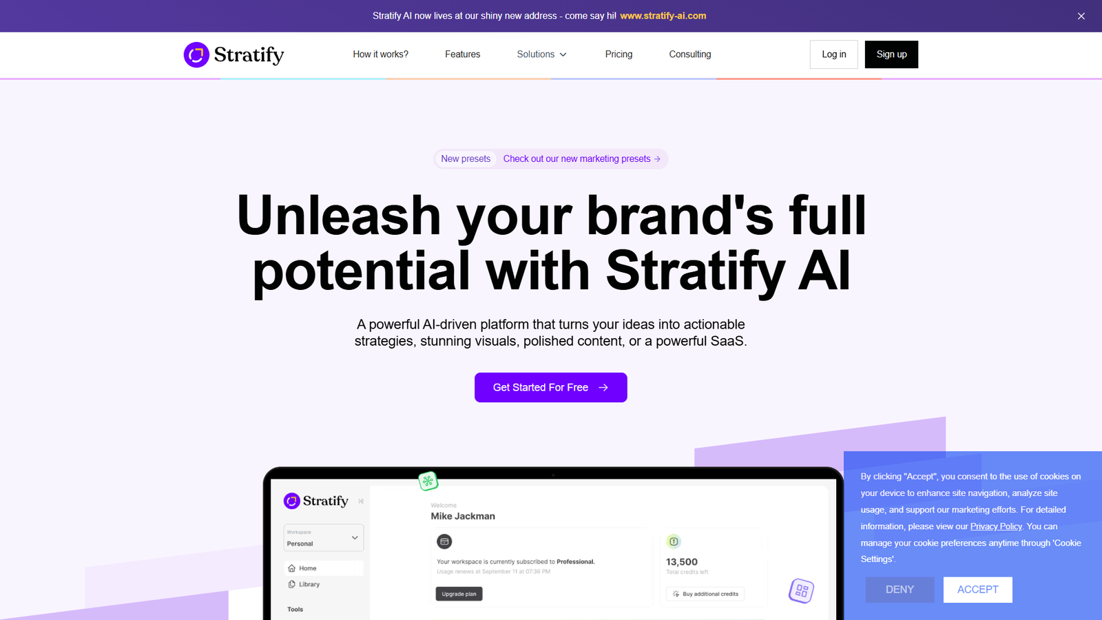 Stratify AI — интерфейс нейросети Stratify AI — интерфейс нейросети