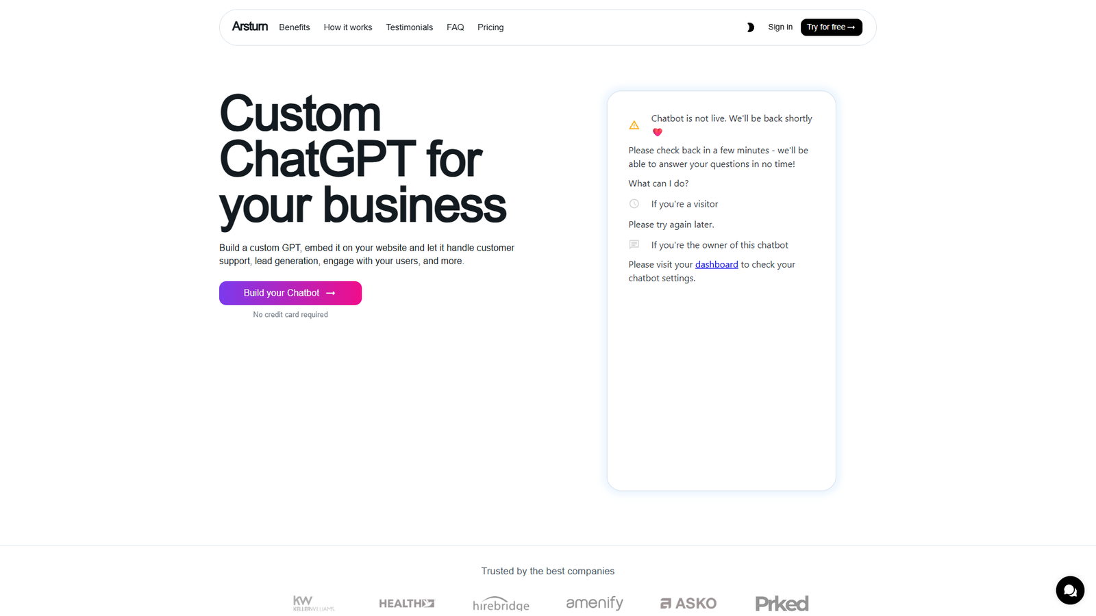 Arsturn — интерфейс нейросети Arsturn — интерфейс нейросети