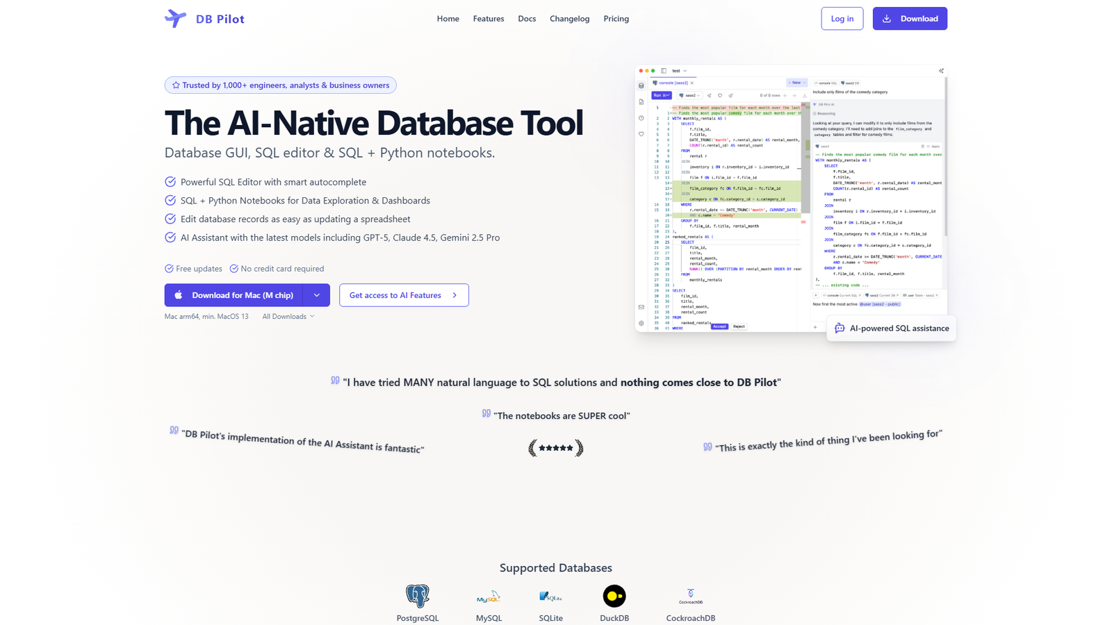 DB Pilot — интерфейс нейросети DB Pilot — интерфейс нейросети
