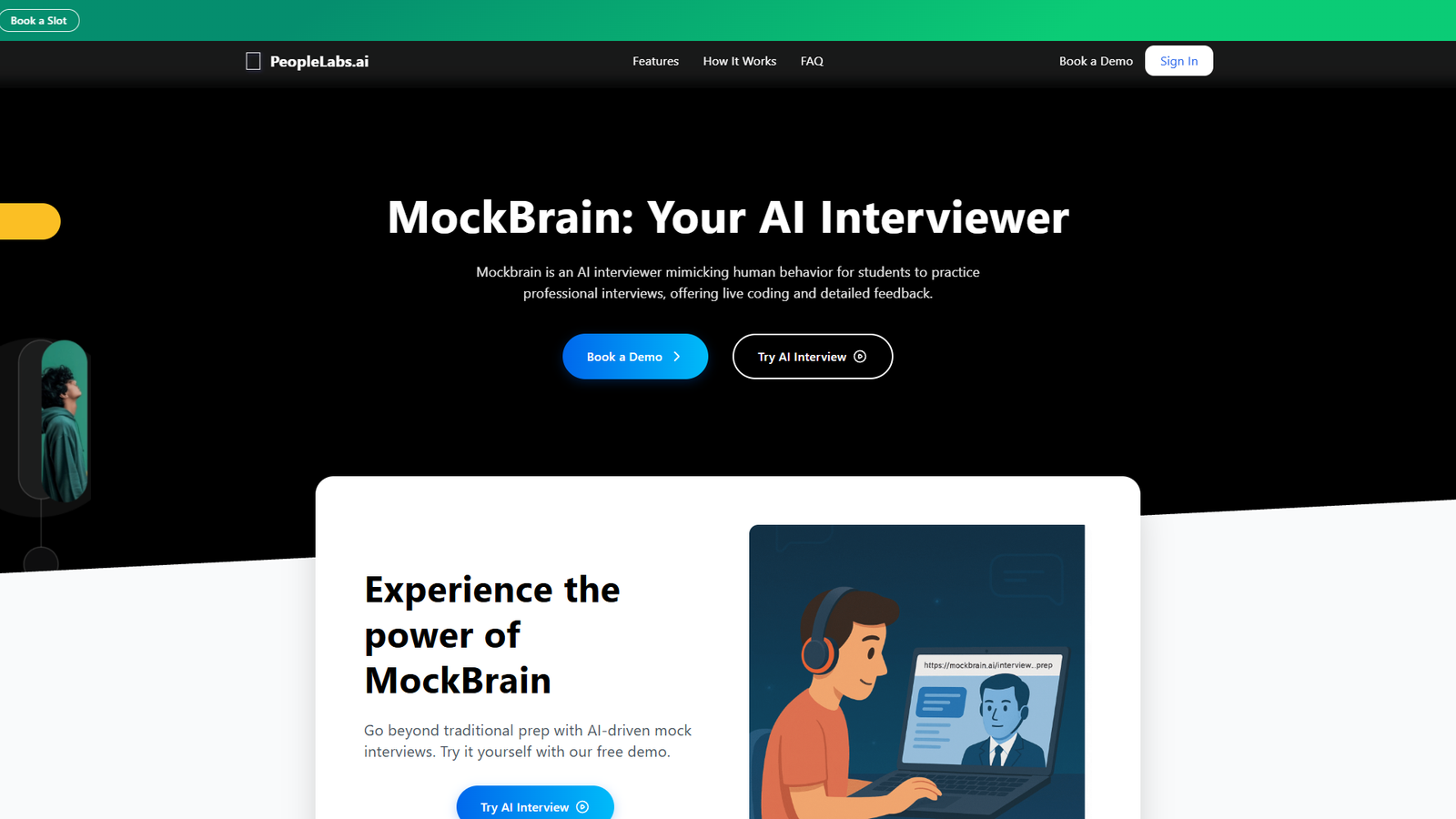 MockBrain Your AI Interviewer — интерфейс нейросети MockBrain Your AI Interviewer — интерфейс нейросети