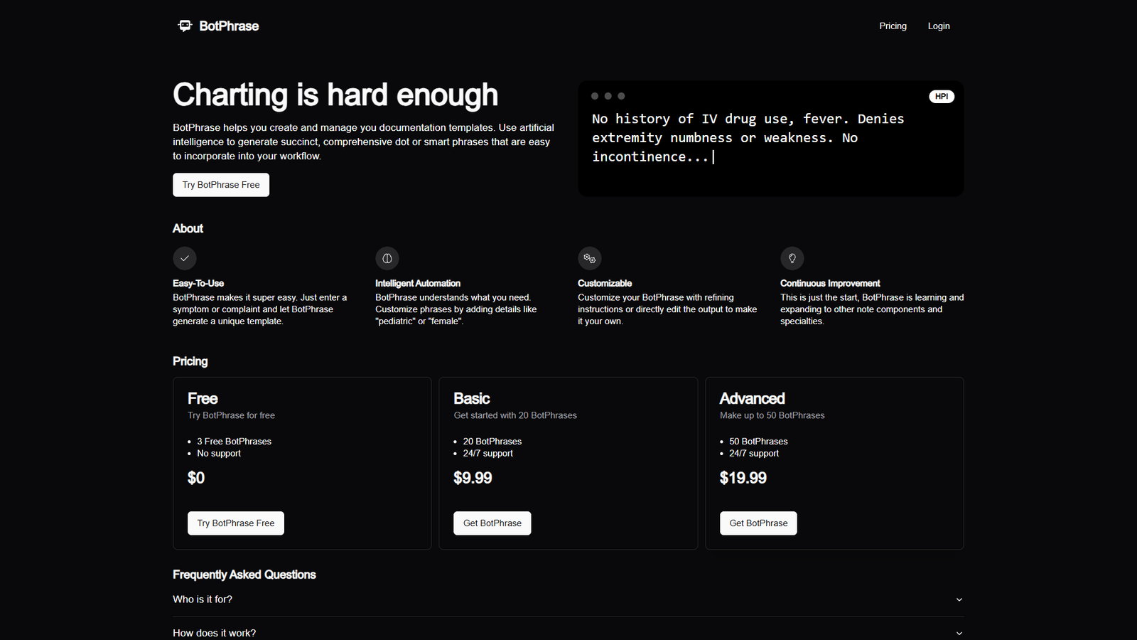 BotPhrase — интерфейс нейросети BotPhrase — интерфейс нейросети