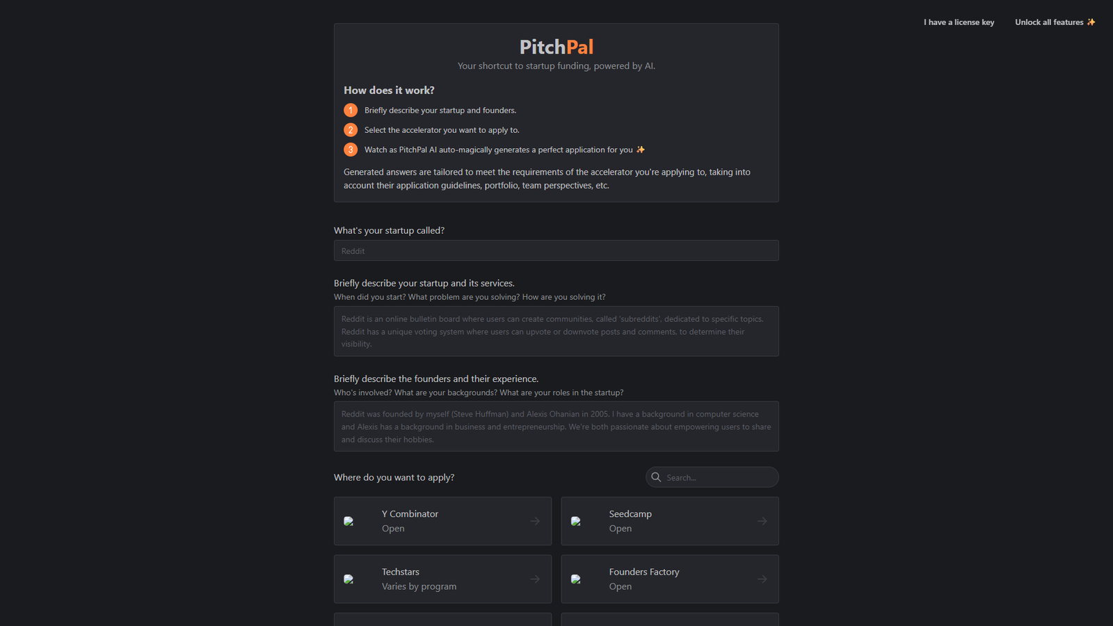 PitchPal — интерфейс нейросети PitchPal — интерфейс нейросети