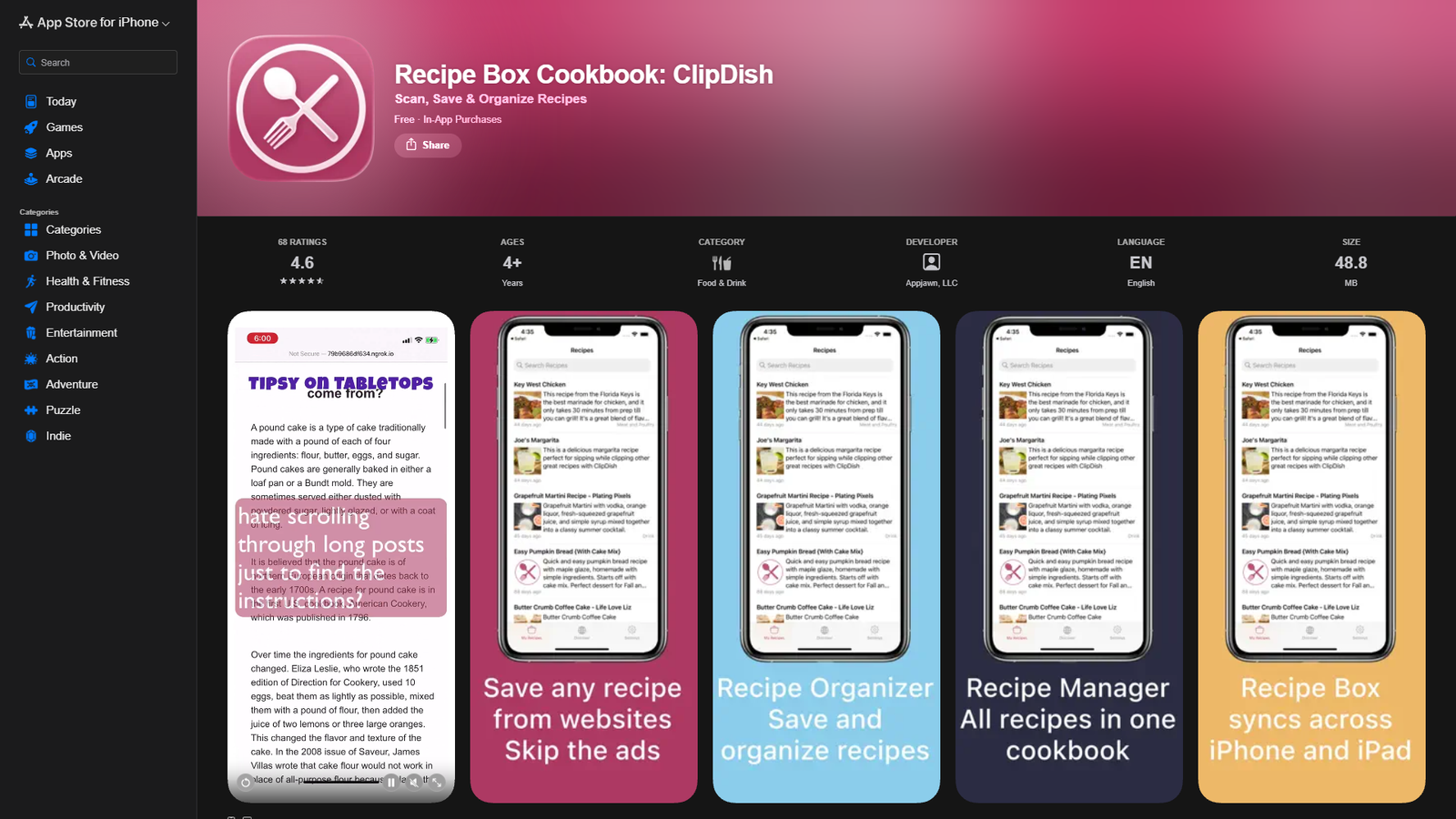 Recipe Box Cookbook ClipDish — интерфейс нейросети Recipe Box Cookbook ClipDish — интерфейс нейросети