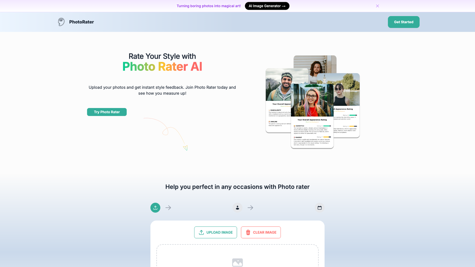 PhotoRater — интерфейс нейросети PhotoRater — интерфейс нейросети