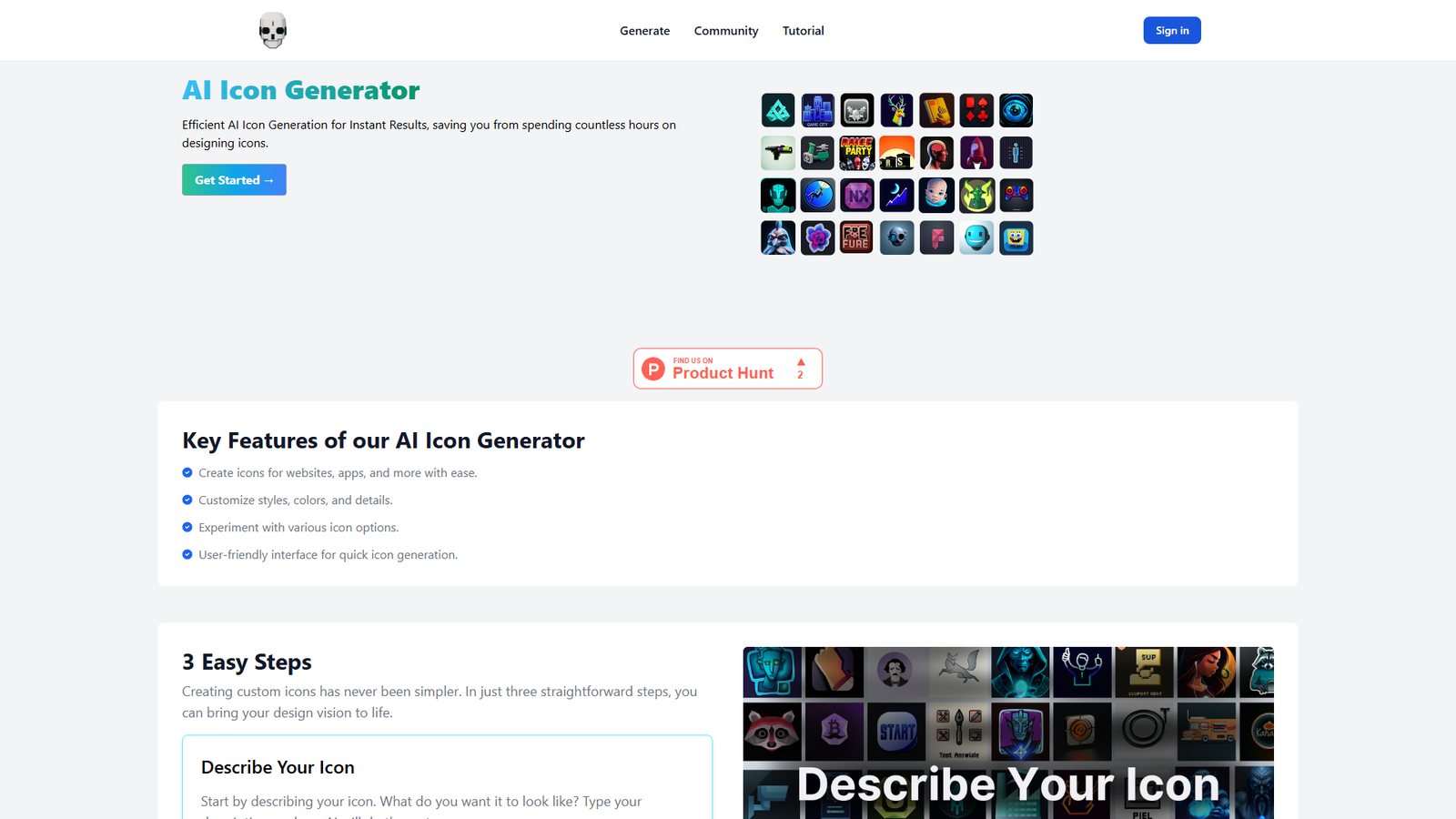 AI Icon Generator — интерфейс нейросети AI Icon Generator — интерфейс нейросети