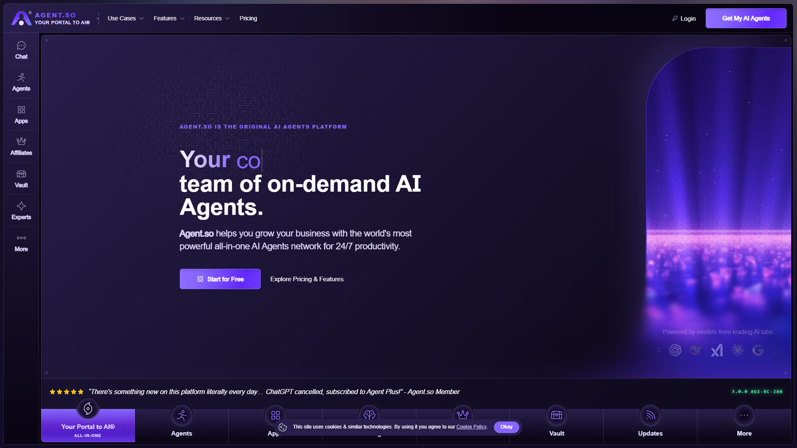 Agent.so — AI-платформа агентов — интерфейс нейросети Agent.so — AI-платформа агентов — интерфейс нейросети