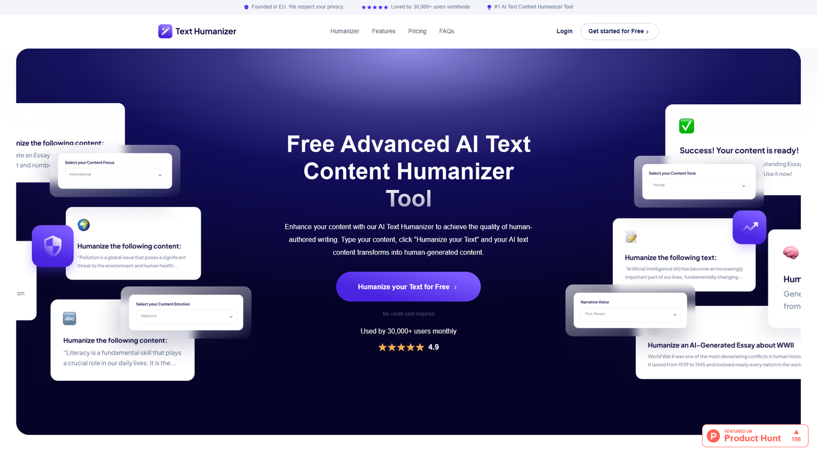 Text-Humanizer — интерфейс нейросети Text-Humanizer — интерфейс нейросети