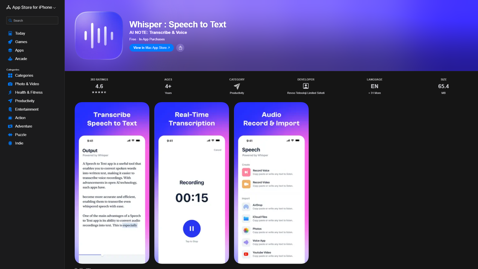 Whisper Speech to Text — интерфейс нейросети Whisper Speech to Text — интерфейс нейросети