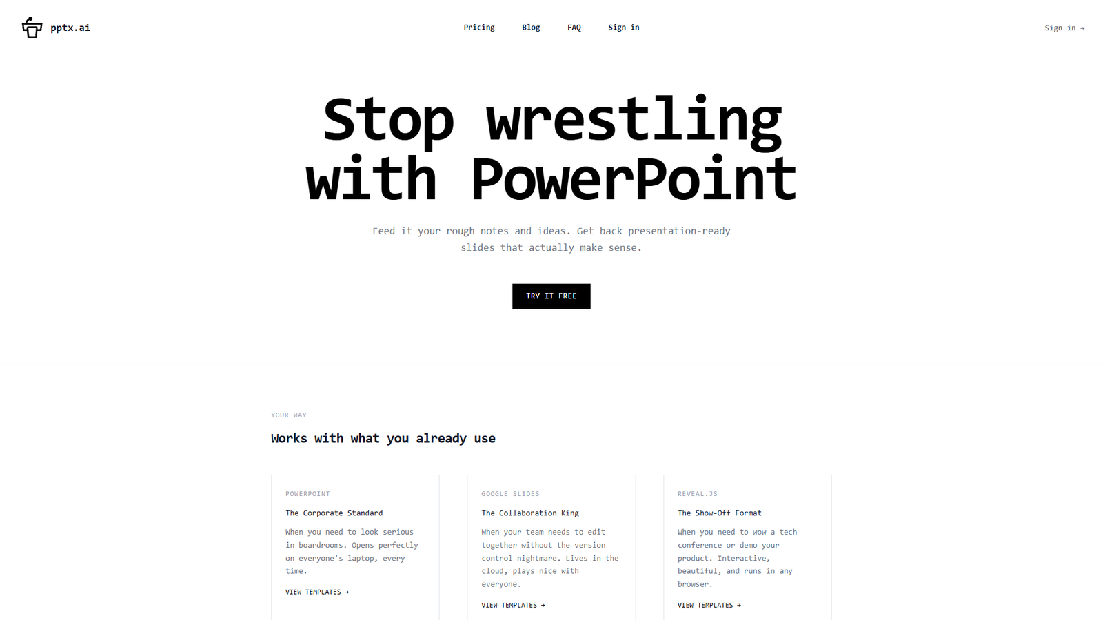 PPTX.ai — интерфейс нейросети PPTX.ai — интерфейс нейросети