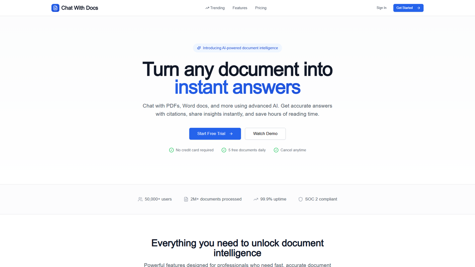 Chat With Docs — интерфейс нейросети Chat With Docs — интерфейс нейросети