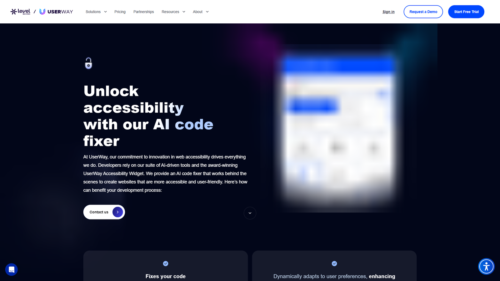 UserWay Fix My Code — интерфейс нейросети UserWay Fix My Code — интерфейс нейросети