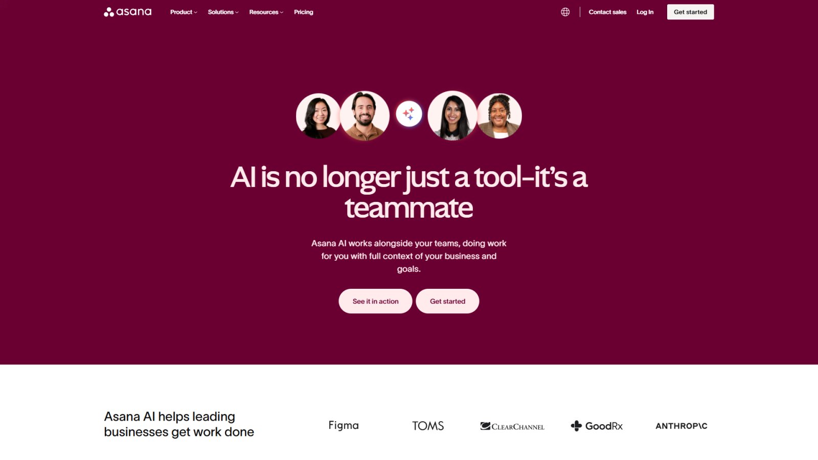 Asana нейросеть Главная страница
