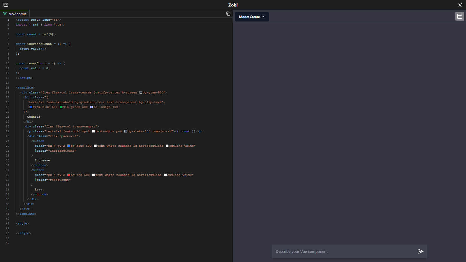 Zobi — интерфейс нейросети Zobi — интерфейс нейросети