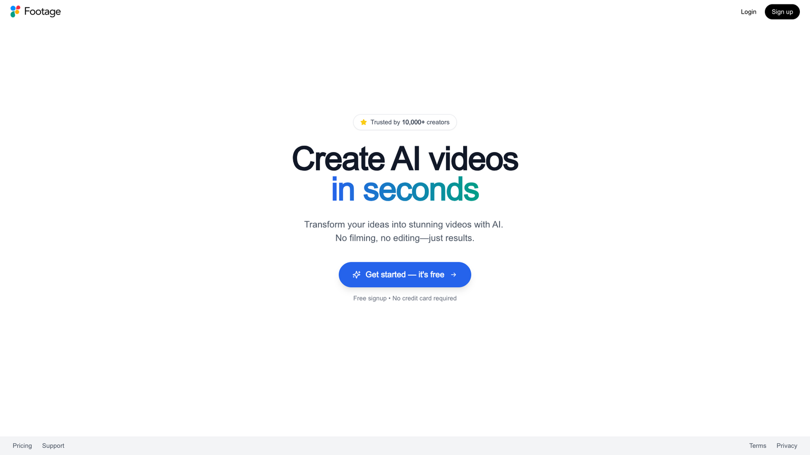 Footage — интерфейс нейросети Footage — интерфейс нейросети