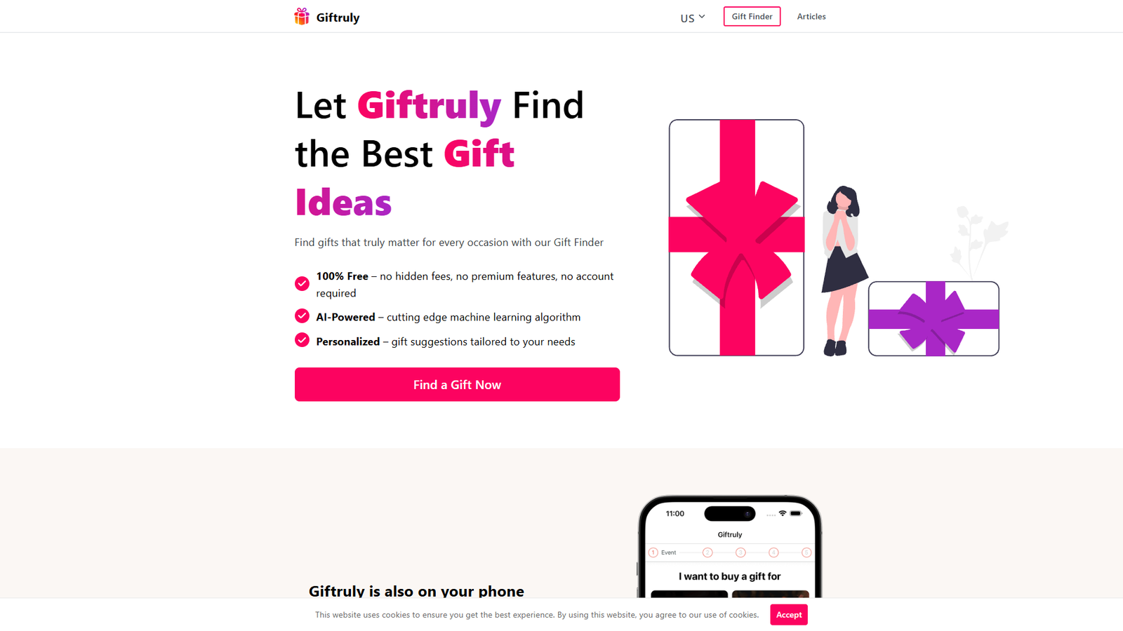 Giftruly — интерфейс нейросети Giftruly — интерфейс нейросети