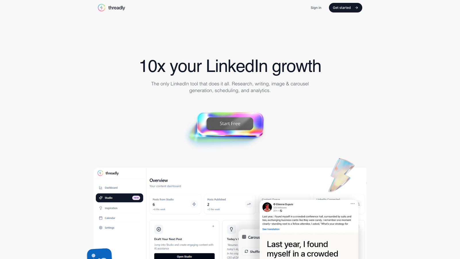 Threadly — интерфейс нейросети Threadly — интерфейс нейросети