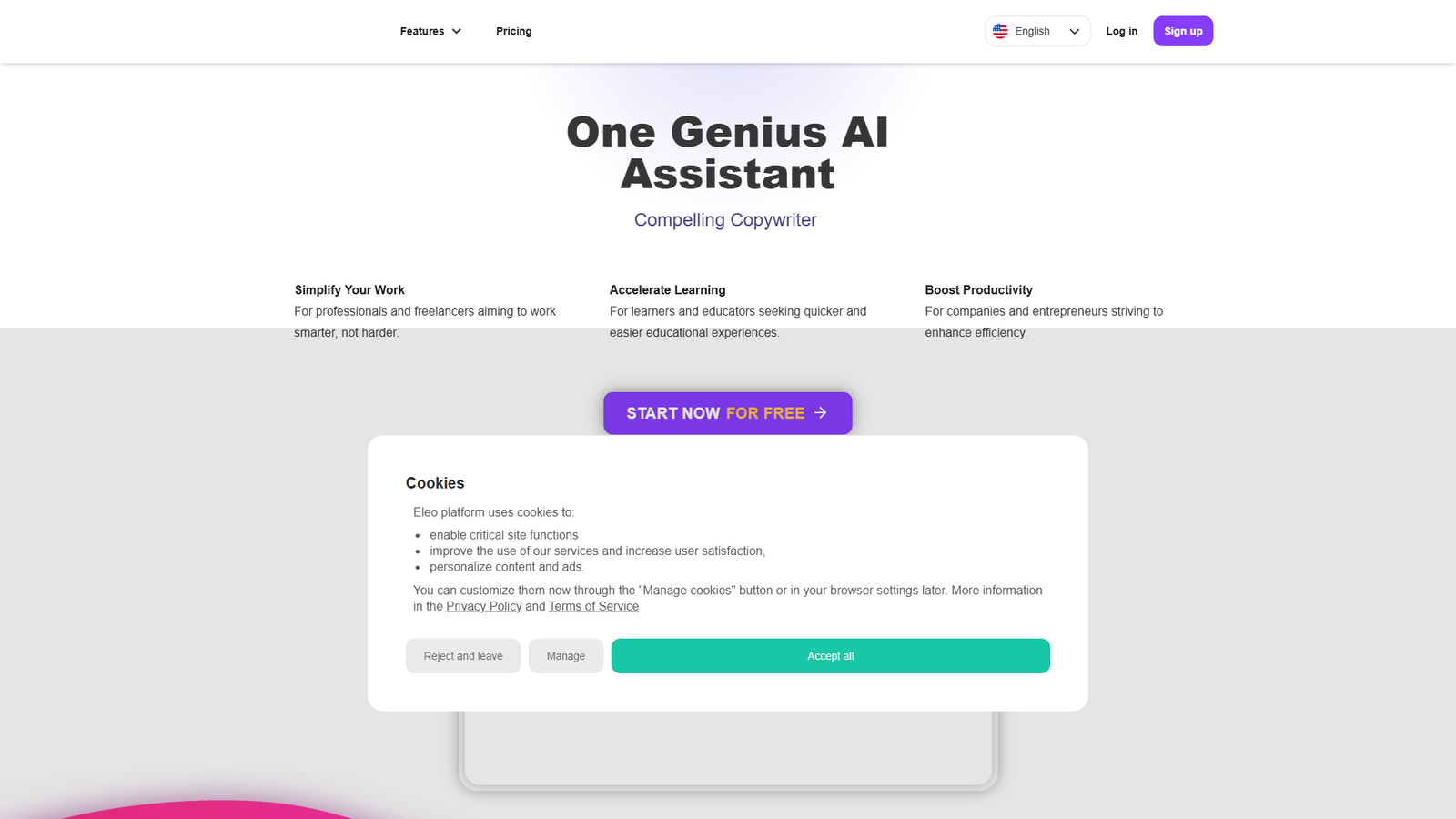 Eleo.ai — интерфейс нейросети Eleo.ai — интерфейс нейросети
