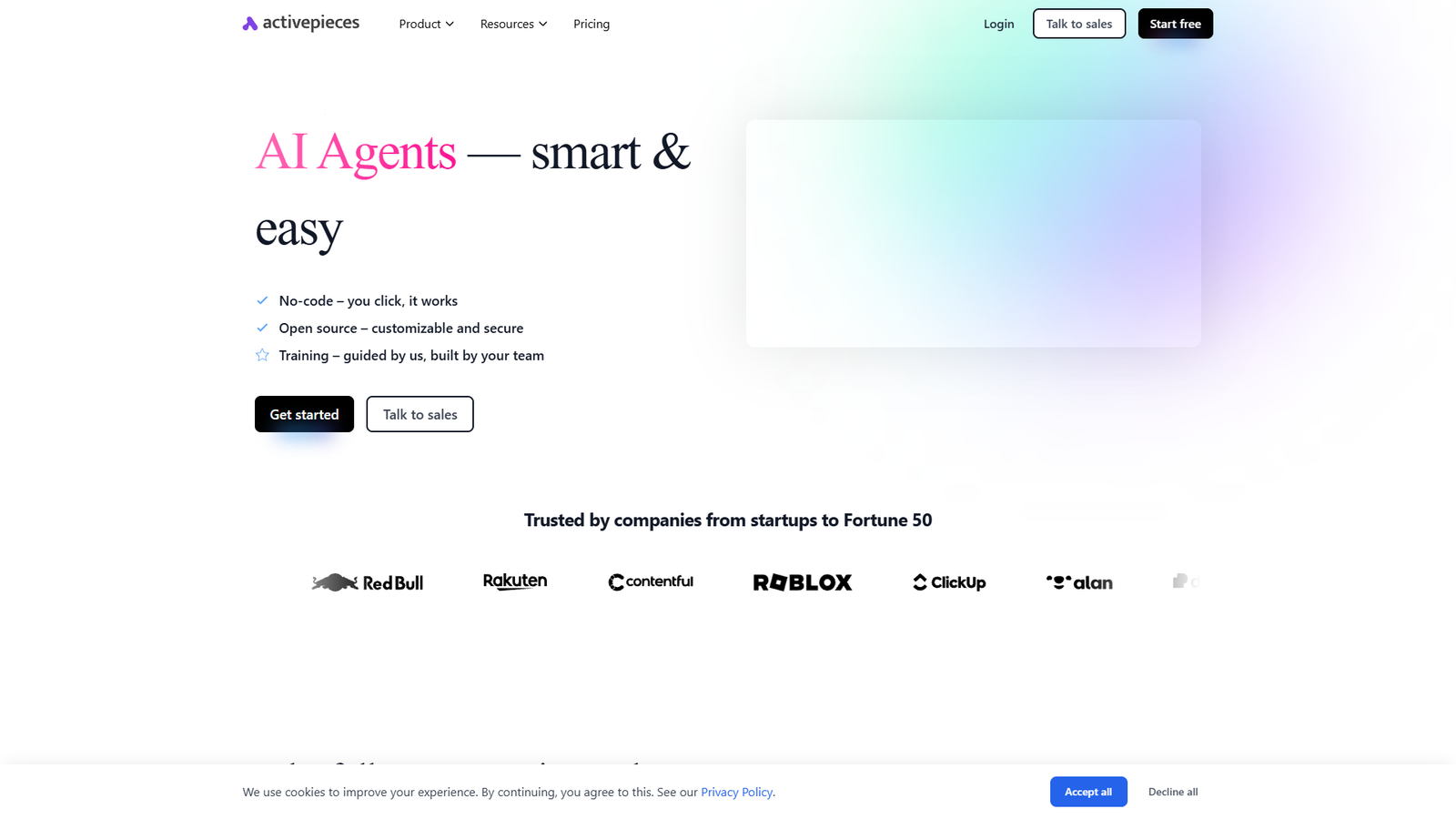 Activepieces — интерфейс нейросети Activepieces — интерфейс нейросети