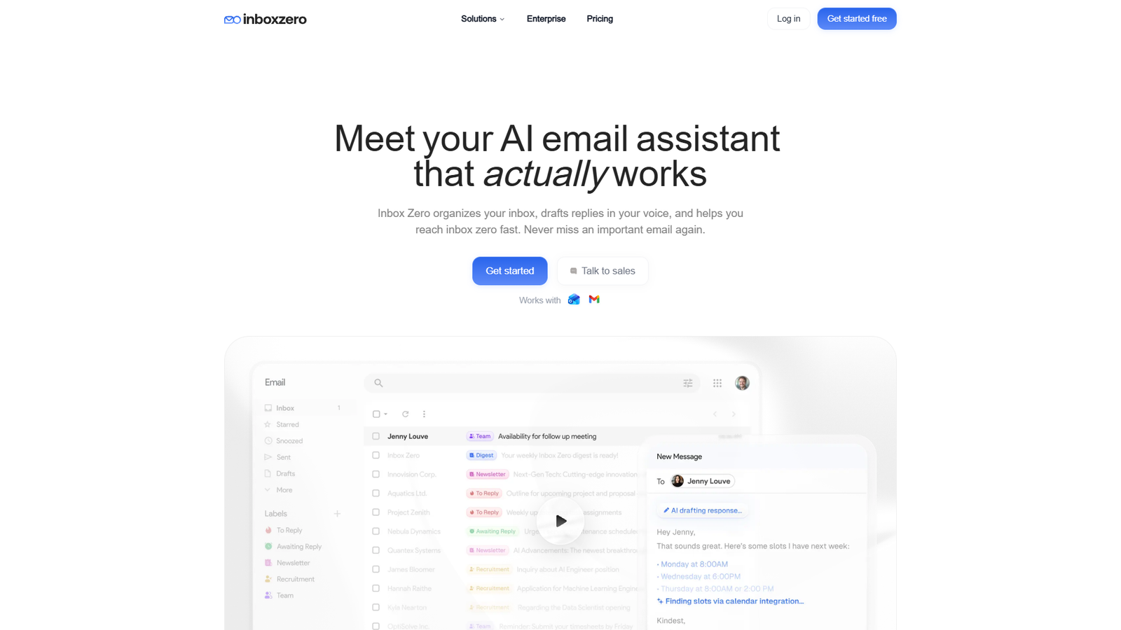 Inbox Zero — интерфейс нейросети Inbox Zero — интерфейс нейросети