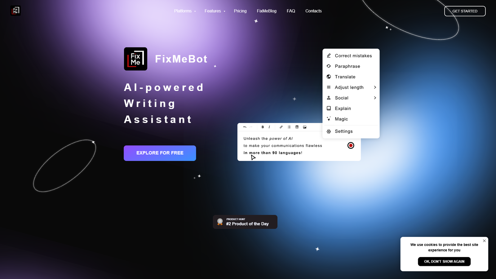 FixMeBot — интерфейс нейросети FixMeBot — интерфейс нейросети