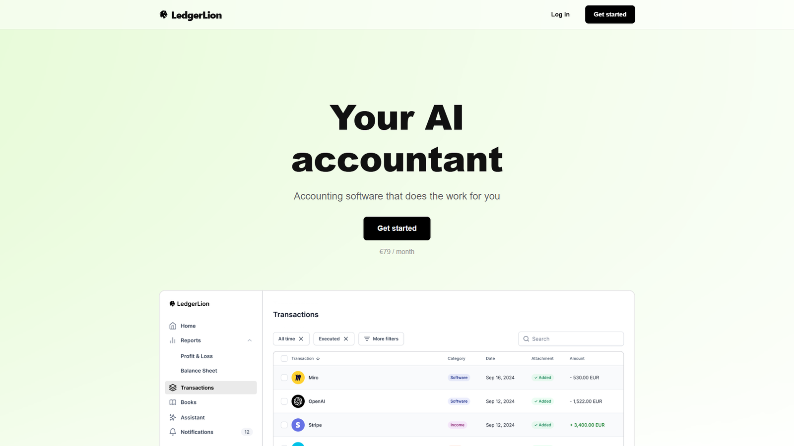 LedgerLion — интерфейс нейросети LedgerLion — интерфейс нейросети