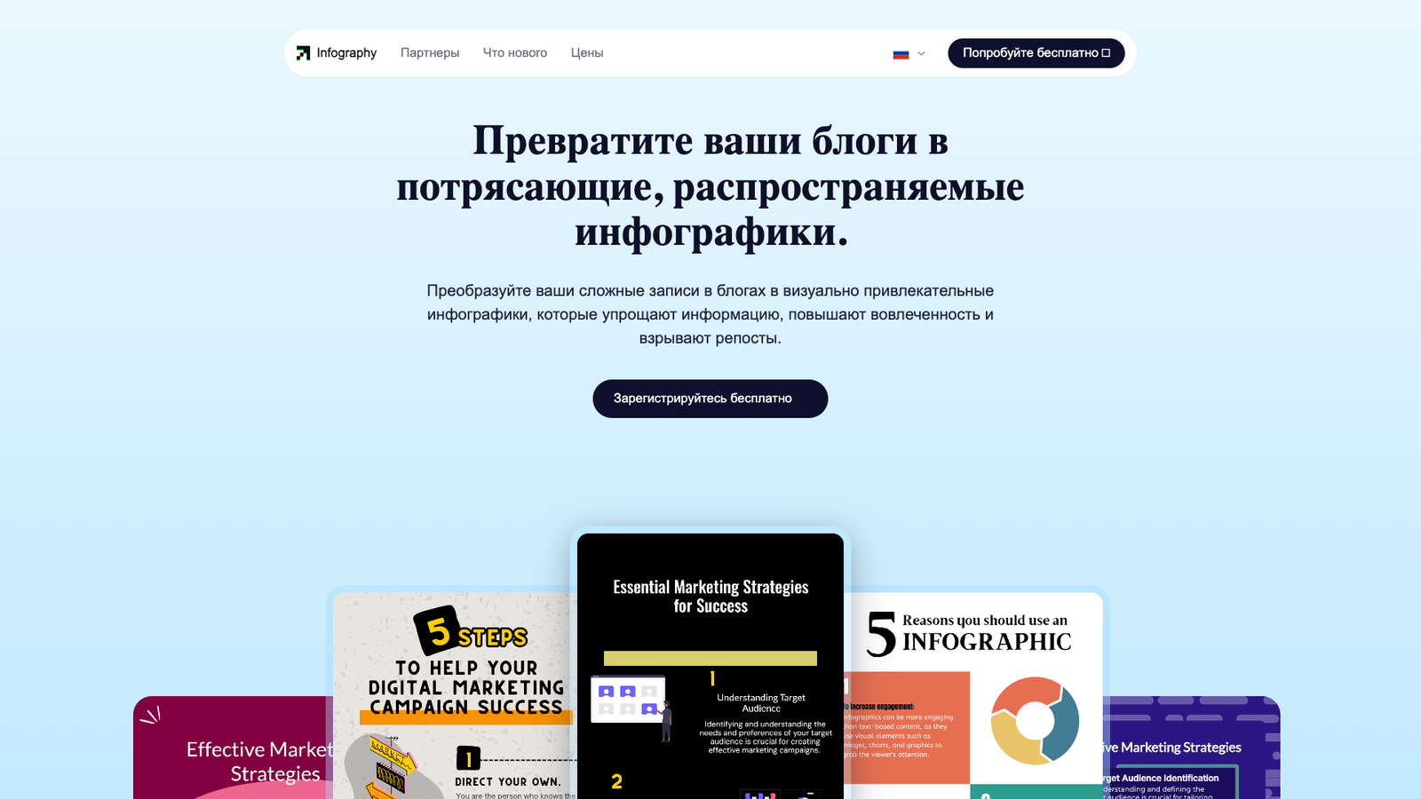 Infography — интерфейс нейросети